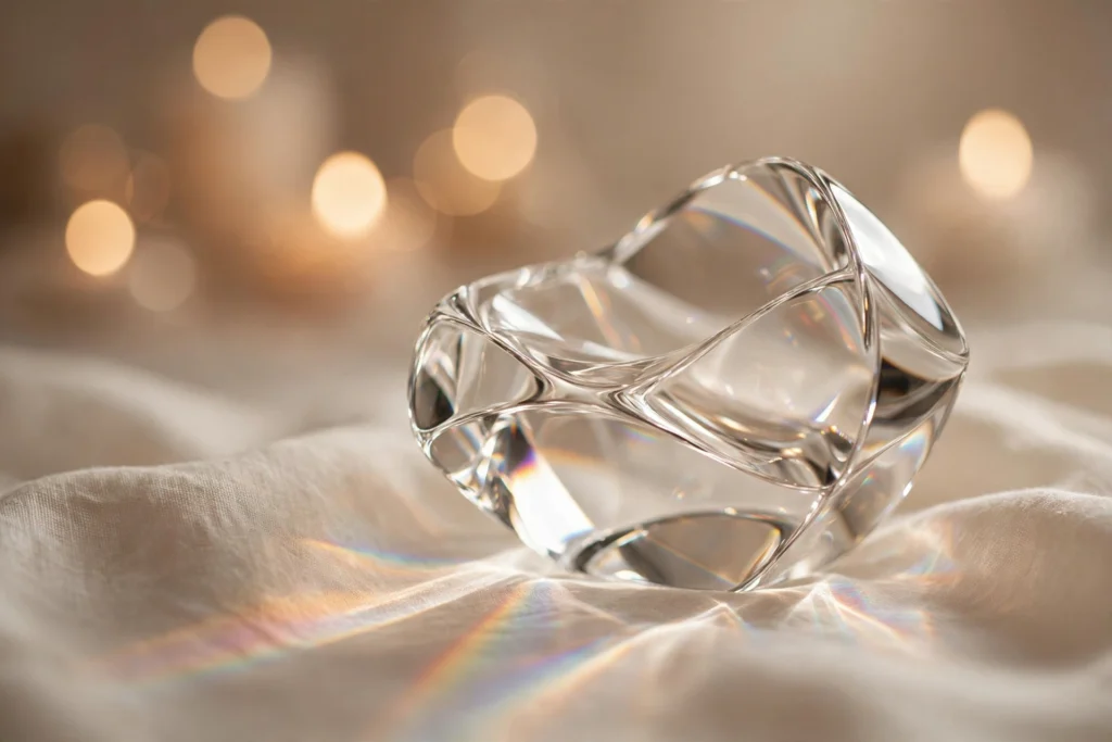 Objet en verre cristal captant la lumière — choisir son gode en verre