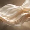 Draperie de soie ivoire et champagne — ambiance Hédonia