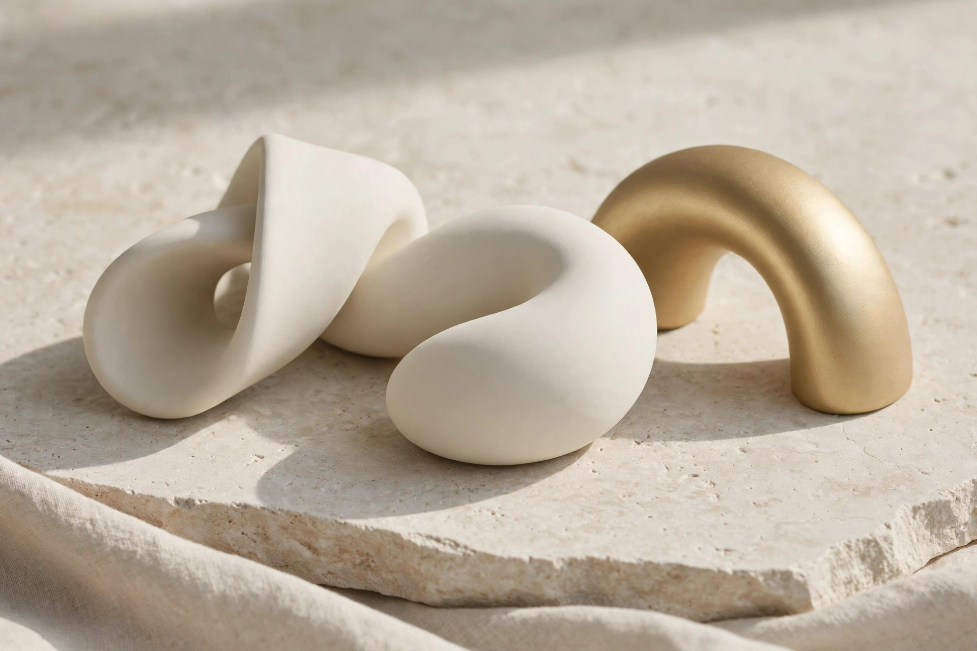 Matières souples et formes sculptées, ambiance élégante
